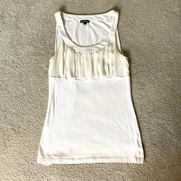 Express Tops - Express Women’s White Ruffled Tank Top